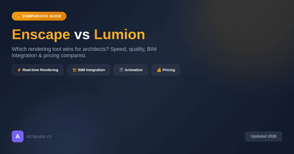Enscape vs Lumion 2026: Which Rendering Tool is Best for Architects? Slug: enscape-vs-lumion